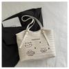 Bolsa de Praia Simples Estilo Ocidental 2025 Verão Nova Moda Casual Bolsa de Mão Grande Capacidade Fresca e Super Fofa Bolsa de Ombro