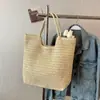 Bolsa Grande de Vacaciones Artísticas en la Costa de Verano para Mujer 2026 Nuevo Estilo Casual Gran Capacidad Bolso Tote Tejido de Paja