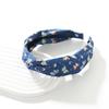 Diadema de Nudo Cruzado Estilo K-Style y Estilo Bosque, Flequillo de Moda y Versátil, Diadema para Mujer, Accesorios para el Cabello Florales Frescos, Trenzado