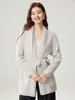 Cárdigan de Cachemir de Longitud Media Estilo Otoño/Invierno 2026 Bufanda para Mujer Cuello Base Capa Exterior Versátil Grueso con Cordones