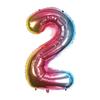 Globo digital de 16 pulgadas del 0 al 9 para Año Nuevo, luna llena, fiesta de cumpleaños, decoración, globo de película de aluminio degradado, venta al por mayor