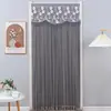 Cortina de Puerta Anti-Mosquitos Sin Taladro, Cortina de Gasa de Tela, Media Cortina de Encaje para Dormitorio, Cortina Divisoria, Cortina de Privacidad, Cortina Colgante para el Hogar para Todas las Estaciones, Producto Nuevo