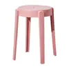 Banqueta de Plástico Espessada Doméstica Sala de Estar Nórdica Banqueta de Mesa de Jantar Banco Alto Banqueta de Borracha Simples Moderna Banqueta Redonda da Moda Cadeira