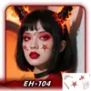 2025 Novos Adesivos de Tatuagem de Halloween Transfronteiriços Adesivos de Cicatriz para Rosto à Prova d'Água Adesivos de Cicatriz Engraçados de Terror de Halloween
