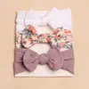 3 Piezas Diadema para Bebé Bufanda para la Cabeza de Bebé Nueva de Primavera y Verano Europea y Americana Combinación Linda de Diadema con Lazo para Niños