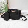 Bolso de dama de alta gama 2024 nuevo comercio exterior bolso de mensajero de dos piezas bordado de ondas bolso de hombro bolsos al por mayor