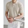 Camisa polo, camisa de punto, camiseta de manga corta para hombre, cuello camisero, cuello en V, a rayas, estilo old money, de negocios, verano, venta al por mayor de fábrica transfronteriza