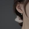 Pendientes de Jade Hetian de Gato Hueco Corea del Sur Lindos Dulces Chica Suave Moda Nacional Nuevas Cuentas de Transferencia de Jade Pendientes de Gatito
