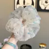 Scrunchie novo de malha com bolinhas 2026, estilo floresta fresco e fofo, adequado para meninas prenderem o cabelo em um coque, altamente elástico e durável