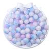 Cuentas de vidrio de 8/10 mm color sólido palomita doble hechizo cuentas redondas cuentas dispersas hecho a mano con cuentas material de accesorios diy cuentas de vidrio
