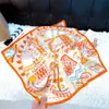 Novo Lenço de Seda com Estampa de Bolinhas Estilo Coreano, Cor Sólida, Xale de Alta Qualidade, Lenço de Pescoço, Lenço Quadrado Pequeno Estampado de Seda Imitação Retrô para Mulheres