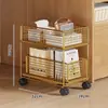 Estante Organizadora de Brinquedos Infantil com Rodas Carrinho de Lanches Multicamadas Móvel para Sala de Estar Prateleira de Armazenamento para Bebê