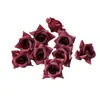 Rosa de Amazon Cabeza de Flor Pequeña DIY Haciendo Pequeños Accesorios Flores Artificiales Tela de Seda de Simulación Cabeza de Flor Accesorios de Fotografía
