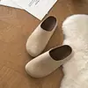 Estilo Holgazán Simple Japonés Diadema Birkenstock Pantuflas Mujer 2026 Cuero Suave Antideslizantes Suela Suave Versátil para Viajar Persona Perezosa Medias Pantuflas