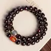 Lanzamiento de Nuevo Producto Dropshipping Pulsera de Doble Círculo de Bodhi de los Doce Signos del Zodíaco Pulsera de Hilo Vintage Hecha a Mano con Materiales Viejos Cuentas de Oración Budista Venta al Por Mayor