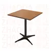 Mesa Cuadrada de Color Nogal para Uso Doméstico, Mesa de Comedor para Uso Comercial, Mesa de Comedor de Madera Maciza para Restaurantes, Mesa de Comedor de Pizarra para Restaurantes de Comida Rápida