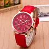Novo Relógio de Pulso Quartz Geneva Casual à Prova d'Água de Alta Qualidade, Moda Simples, Feminino, Escala Romana, Pulseira de Couro, Comércio Exterior