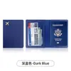 Mercadorias à vista transfronteiriças couro PU grosso pode personalizar LOGO porta-passaporte bolsa de passaporte hot stamping livro de passaporte de avião capa protetora