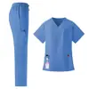Batas Quirúrgicas para Hombres y Mujeres, Uniformes de Enfermera Dental, Uniformes Quirúrgicos para Sala de Operaciones, Pantalones Largos de Manga Corta, Ropa de Trabajo Fina de Secado Rápido