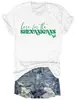 Calle. Camiseta Base Cómoda de Verano Casual de Manga Corta Trendy de Comercio Exterior para el Día de San Patricio