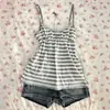 Nova Moda de Verão Tendência Sexy Menina Quente Peça de Roupa Exterior Design Top Regata Listrado Preto e Branco com Decote Halter