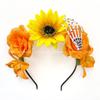 Diadema transfronteriza Nueva de Girasol Flor de Simulación Accesorios de Calavera Halloween Carnaval Fiesta Diadema en stock