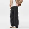 Pantalones de Trabajo de Alta Gama para Hombre Primavera y Otoño 2025, Estilo Americano Moderno Deportivos Casuales para Senderismo Largos, Algodón Negro y Gris