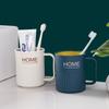 Venda por atacado Gargle Cup personalizado casal escova de dentes copo toothholder copo Creative Home Double Color com alça gargarejo simples
