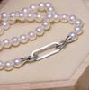 Accesorios de bricolaje, collar de perlas largas de plata esterlina S925, hebilla de conexión de cuentas desmontable, hebilla de plata hecha a mano, productos semiacabados