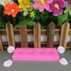 Molde rectangular de silicona con forma de 4 flores para hornear, chocolate, yeso, aromaterapia, jabón, chicle