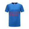 Código europeu transfronteiriço novo algodão masculino e feminino em torno do pescoço micro-gota ombro cilíndrico T-Shirt atacado logotipo personalizado