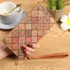 Billetera Larga Femenina Daifa Transfronteriza Bolso para Tarjetas de Personalidad Artística Vintage Diseño Estampado Grano de Madera Billetera para Monedas de Gran Capacidad