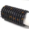 Pulsera de las Doce Constelaciones 8mm Ojo de Tigre Piedra con Imagen Pulsera Hecha a Mano Piedra Natural con Cuentas Pulsera de Constelación con Tarjeta