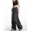 Jeans Vintage Lavagem Escura para Mulheres, Novo Design Primavera/Verão 2026, Modelagem Solta, Calças Pantalona Emagrecedoras
