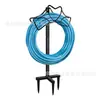 Soporte de Manguera Independiente para Jardín Exterior, Carrete de Manguera de Metal de Alta Resistencia, Estante Organizador Colgador de Manguera para Patio Césped