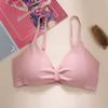Ropa interior sexy de verano para chica, con hilo de seda fina, para la espalda y el pecho, con cinturón ligero anti-correr y almohadilla para el pecho.