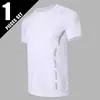 Comercio Exterior Transfronterizo de Ultramar Verano Hombres Color Sólido Secado Rápido Deportivo Manga Corta Holgado Running Montañismo Ocio Camiseta Moda