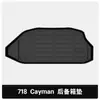 Adecuado para Porsche 718 Cayman de América del Norte Alfombrillas Porsche Alfombrillas de Coche Personalizadas TPE Alfombrilla de Maletero de Coche