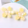 36mm Flores Gradientes Flores de Pérola Flores 3D Grampos de Cabelo DIY Acessórios de Cabelo Enfeites de Cabelo Materiais Decorativos Furos