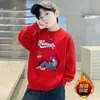 Roupas Infantis Moletom de Outono para Meninos Novo Estiloso Streetwear para Meninos Mais Velhos Primavera e Outono Quente Top Infantil