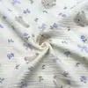 En stock crepé de algodón de doble capa estampado arrugado, ropa de bebé, ropa para el hogar, ropa de luna, crepé de dibujos animados
