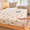 Manta de Cama de Leche de Invierno de Felpa Pieza Única Juego de Sábanas Infantiles con Más Terciopelo Manta de Cama Dormitorio Protector de Colchón Totalmente Envuelto de Felpa de Coral