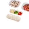 Plato Desechable de Pulpa de Caña de Azúcar de Grado Alimenticio con Tres Compartimentos para Salsa de Hot Pot, Set de Vajilla con Tazones, Palillos, Platos y Platos para Barbacoa
