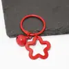 Llavero Transparente de Acrílico Personalizado Color Caramelo Estrella de Cinco Puntas Campana Lindo Accesorio Colgante para Mochila Bolsos de Pareja
