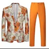 Terno Colorido de Moda Transfronteiriço terno Roupa de Performance de Palco Masculina Banquete Casual de Negócios Terno Pequeno Terno Masculino de Duas Peças