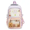 Mochila Escolar Fofa para Alunos do Ensino Fundamental, Ita Bag Estilo Japonês, Grande Capacidade, Alto Valor Estético, Mochila de Estudante, Mochila Transparente para Faculdade