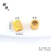 Accesorios DIY Chapados en Oro con el Personaje '' (Buena Fortuna), Cuentas Espaciadoras Perforadas de Moda y Lujo, Amuletos de Buena Suerte y Fortuna, Accesorios para Pulseras Perforados al por Mayor