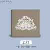 Flores decorativas tridimensionales de PU estilo francés, flores decorativas finamente talladas estilo europeo, pegatinas de pared huecas de PU sin yeso para diseño de pared de fondo de sofá en la sala de estar