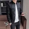 Jaqueta masculina uniforme de beisebol flor escura bordada cardigã masculino slim jaqueta de moda jovem nova primavera 2023