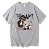 Camiseta Rose Bruno Mars Apt Moda Masculina/Feminina Harajuku Camiseta Gráfica Unissex Alta Qualidade EUA